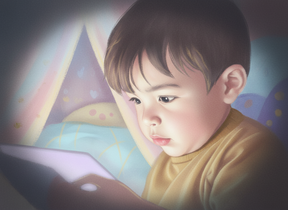 Child using tablet