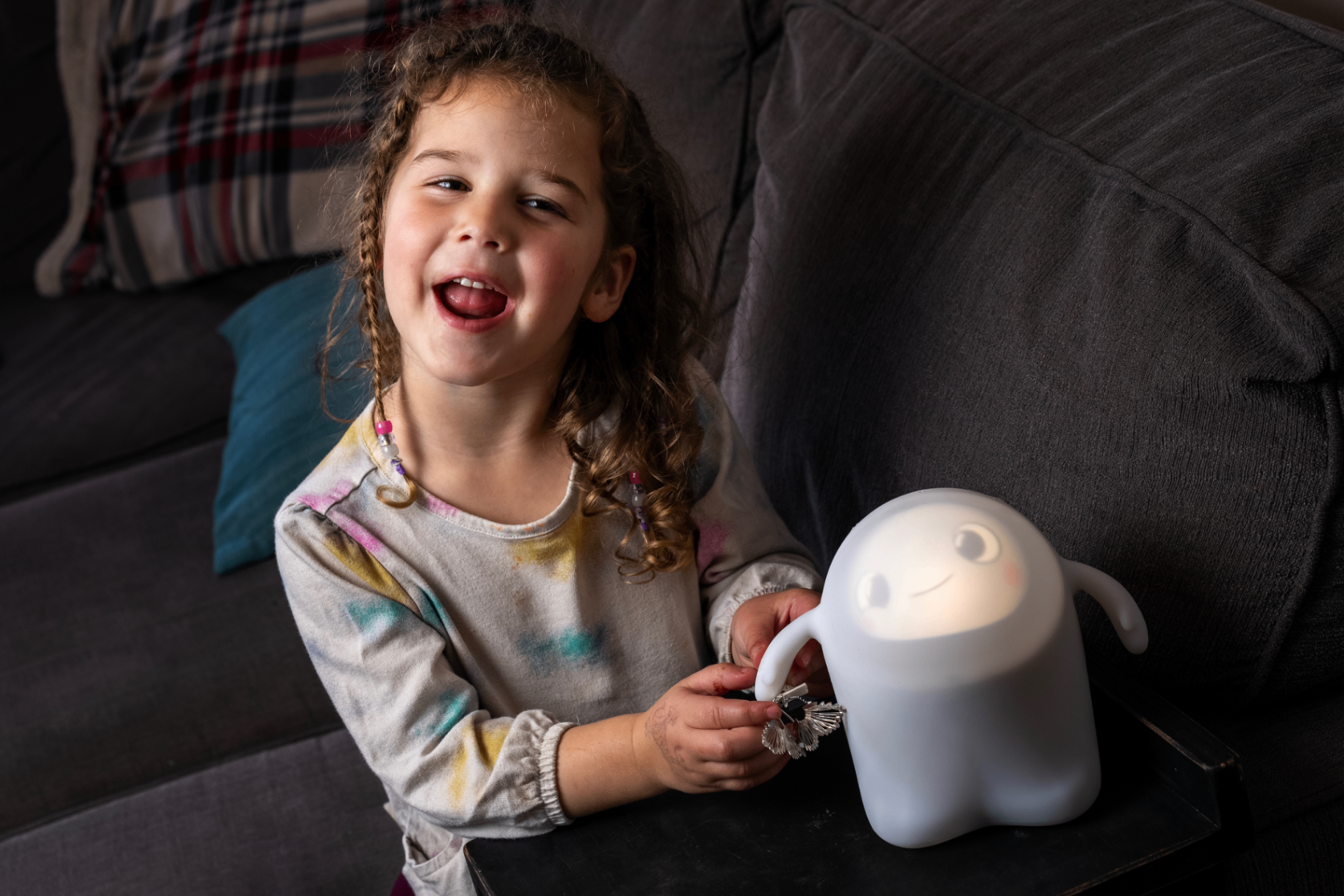 Child holding Snorble